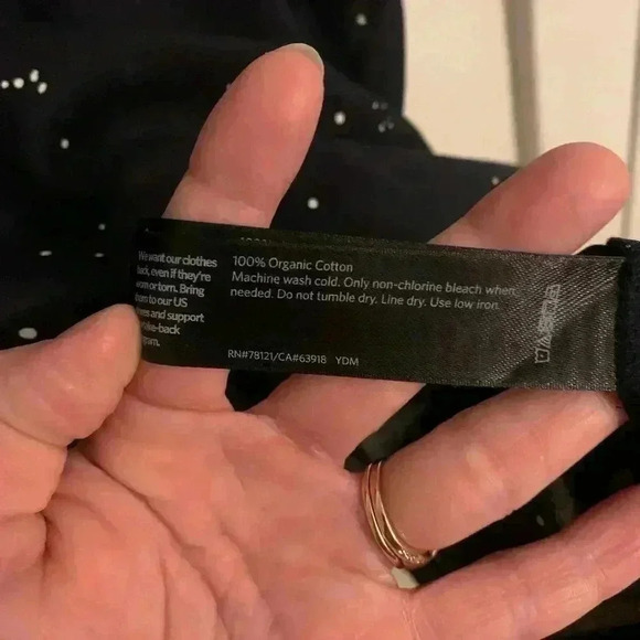 Eileen Fisher Ink Cotton Voile Splatter Polka Dot Box-top, Womens size L/XL - Picture 6 of 8